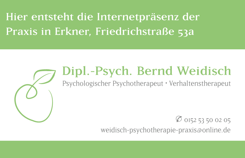 Hier entsteht die Internetpraesenz von Diplom-Psychologe Bernd Weidisch in Erkner in der Friedrichstrasse 53a